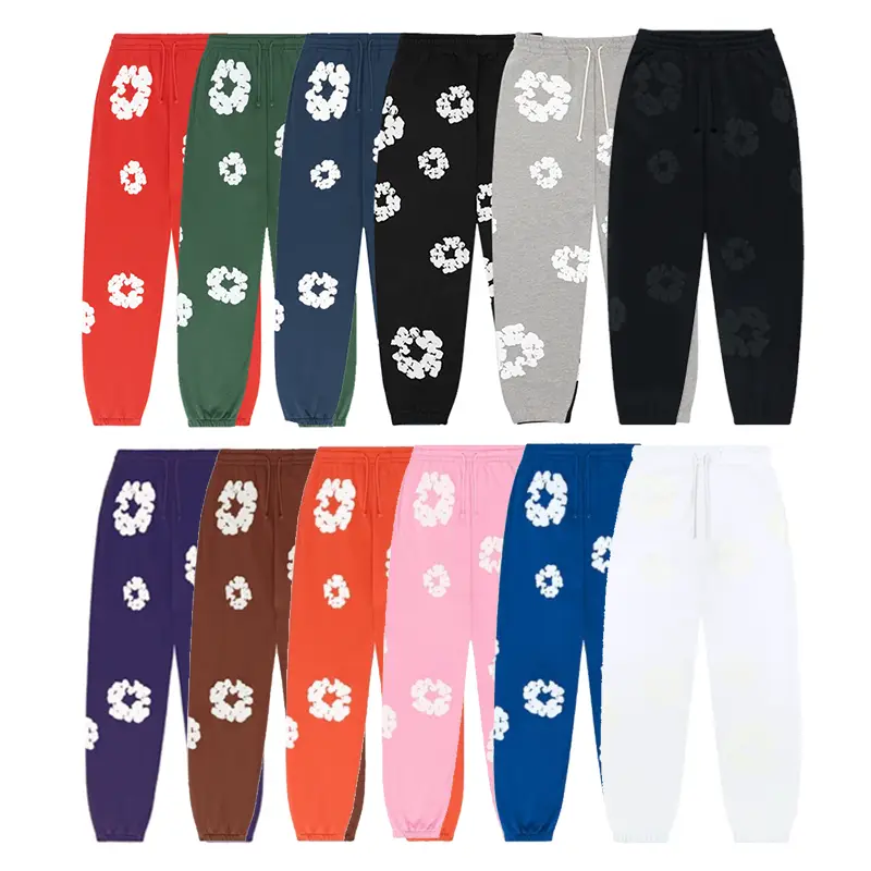 High quality 1:1 The Cotton Wreath Denim teas long pants and bathroom pants American version for men