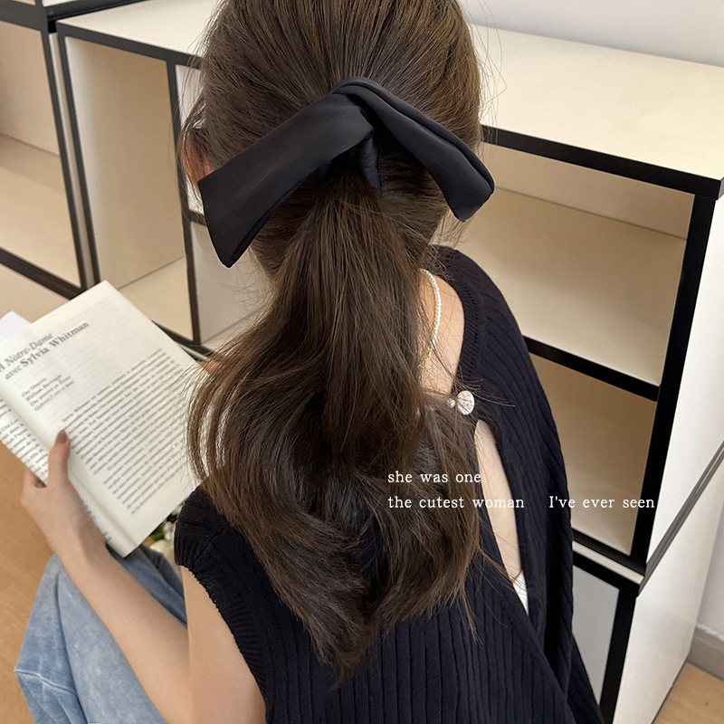 Grab Clip Female Rabbit Ears Banana Clip Korean Style Light Luxury Style Elegant Vertical Clip Ponytail Hairpin Headwear