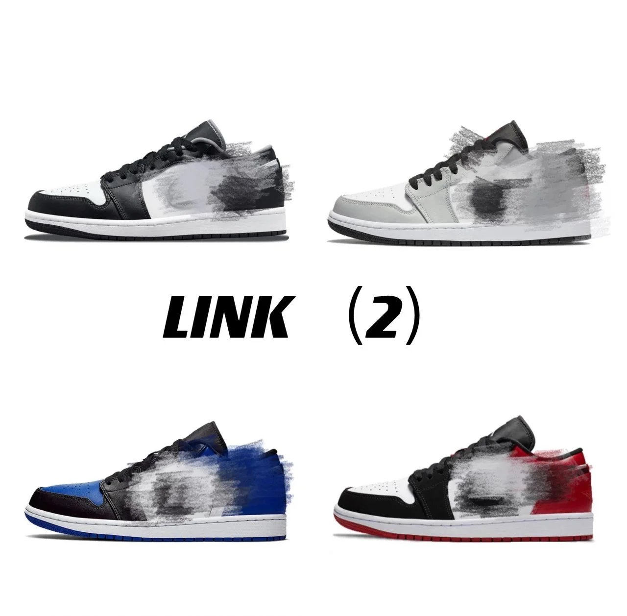 [WW1] classic pure white low-top men's and women's basketball shoes