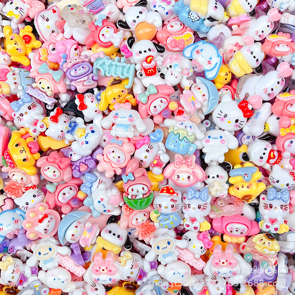 New cartoon cute food and play mixed resin accessories diy cream glue accessories hairpin headdress handmade materials