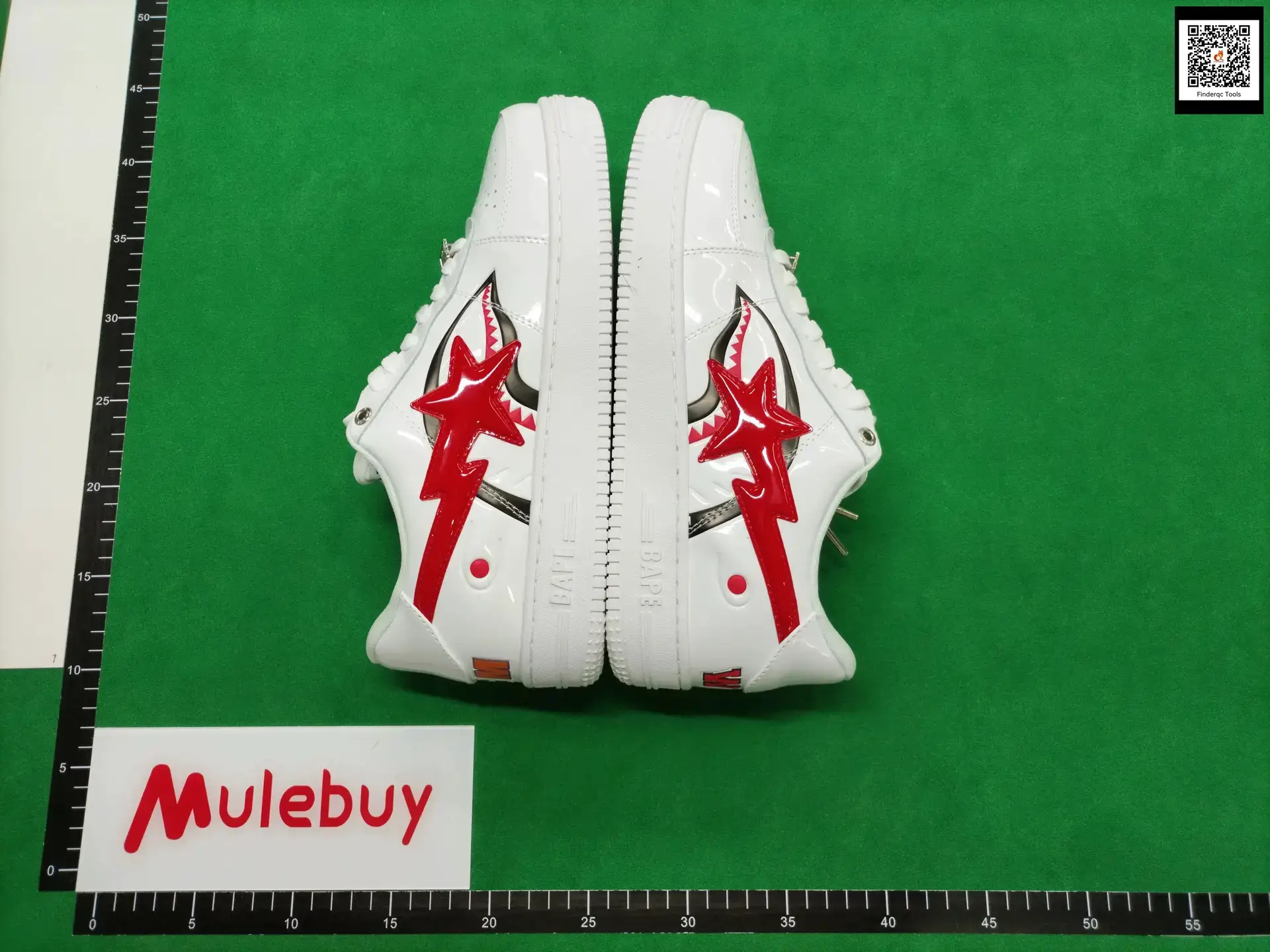 BAPE SK8 Shark Dunk White Red