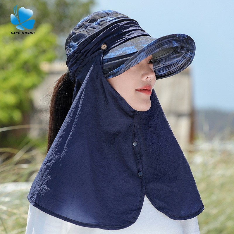 Sun hat children cover face UV protection cool hat cycling sun hat sun protection neck veil sun hat wholesale