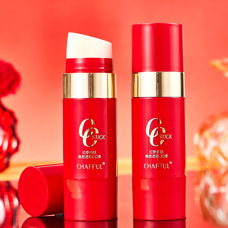 Xiangfu Red Ginseng Polypeptide Beauty Concealer CC Bar Moisturizing Brightening Skin Color Waterproof Air Cushion BB Cream Cosmetics Wholesale