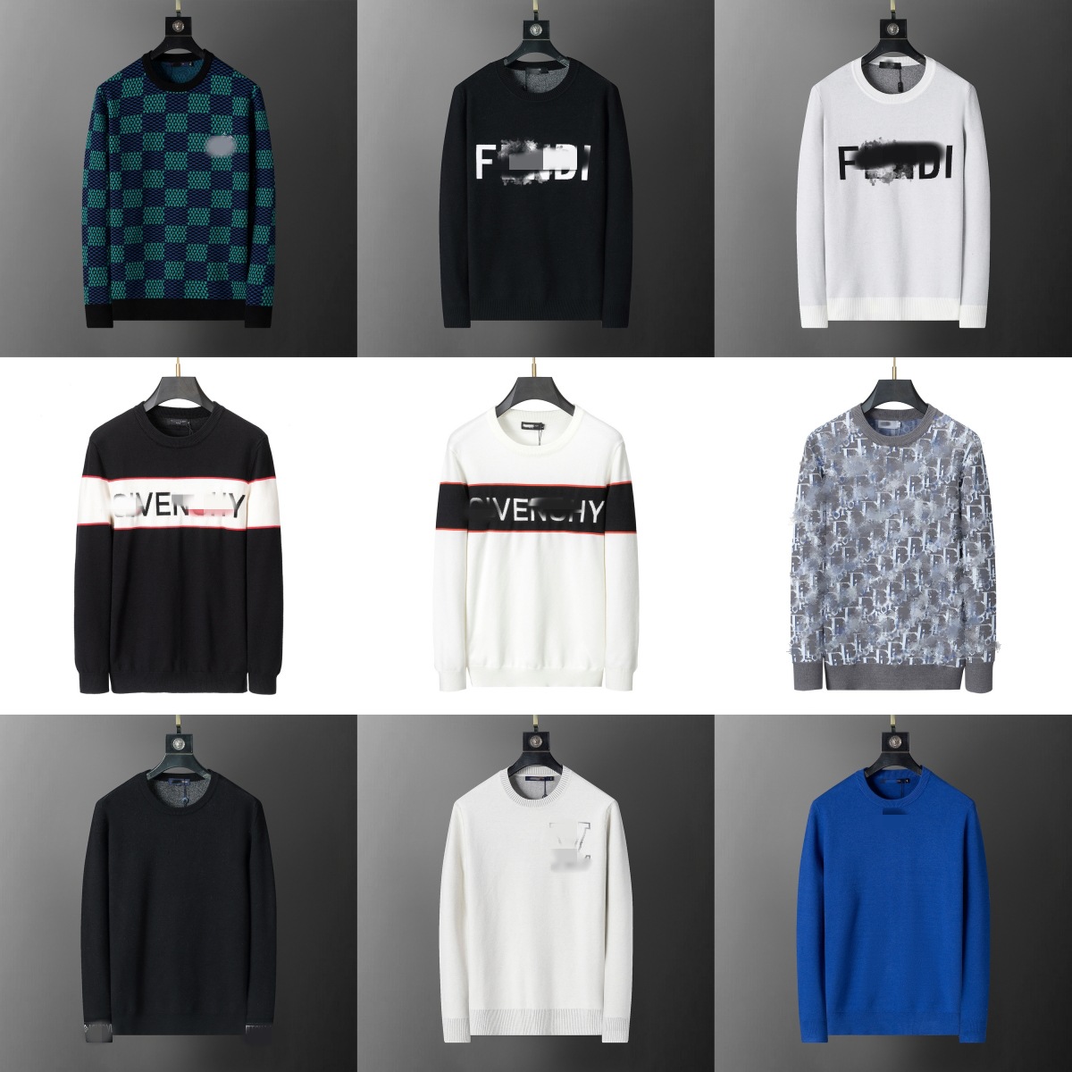 High-Quality Version of the New Autumn/Winter Collection, In-Stock First Release, Round-Neck Knitted Sweater, Long-Sleeve Jacquard European Style Wool Sweater QC-foto från 1688 på Qualit.ly