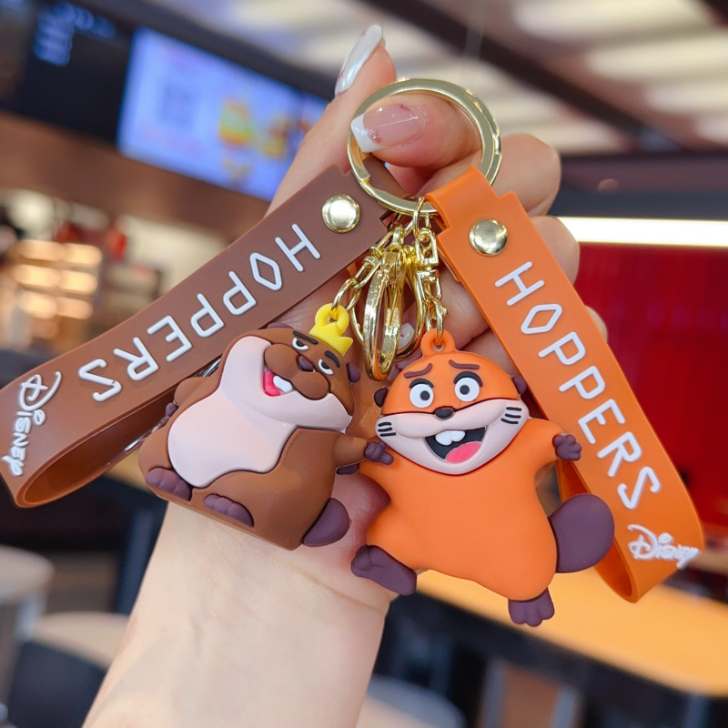 Cross-Border Beaver Transformation Plan Cartoon Hoppers Series Pendant Anime Peripheral Gift Keychain Wholesale