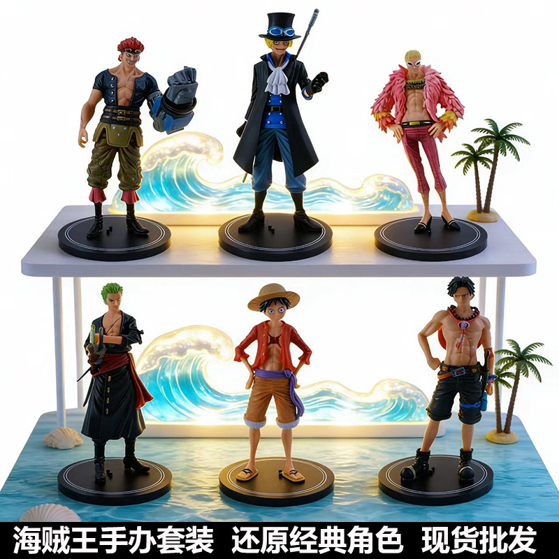 One Piece Action Figures Luffy, Nami, Sanji, Sabo, Zoro, and Minggo 6 Types of Real-Life Model Figurines Anime Wholesale