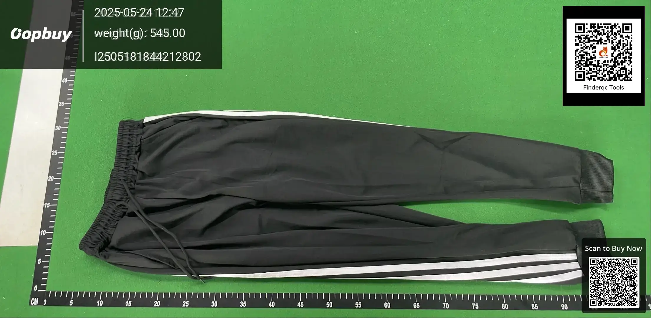 Black Adidas Track Pants with White Stripes