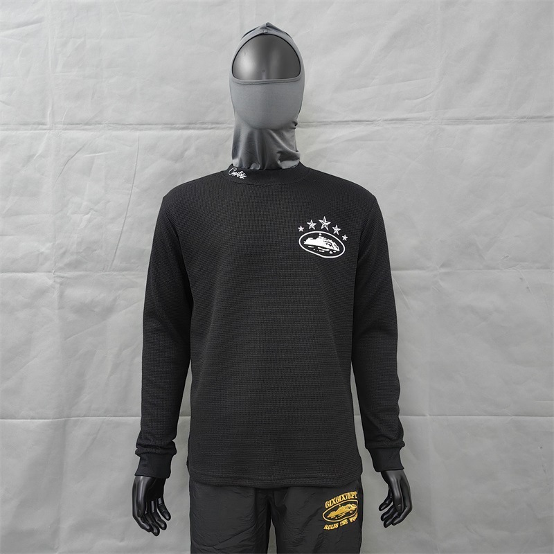 Alcatraz Waffle Knit Cortiez Long-Sleeve T-Shirt 5Th Anniversary Commemorative Casual Versatile American Retro Couple Style Trendy