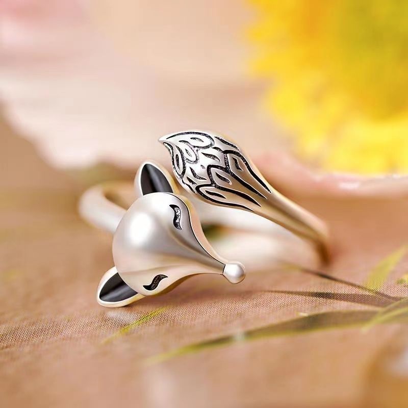 Small Fox Ring Middle Finger Index Finger Single Cute Ring Niche Opening Adjustable