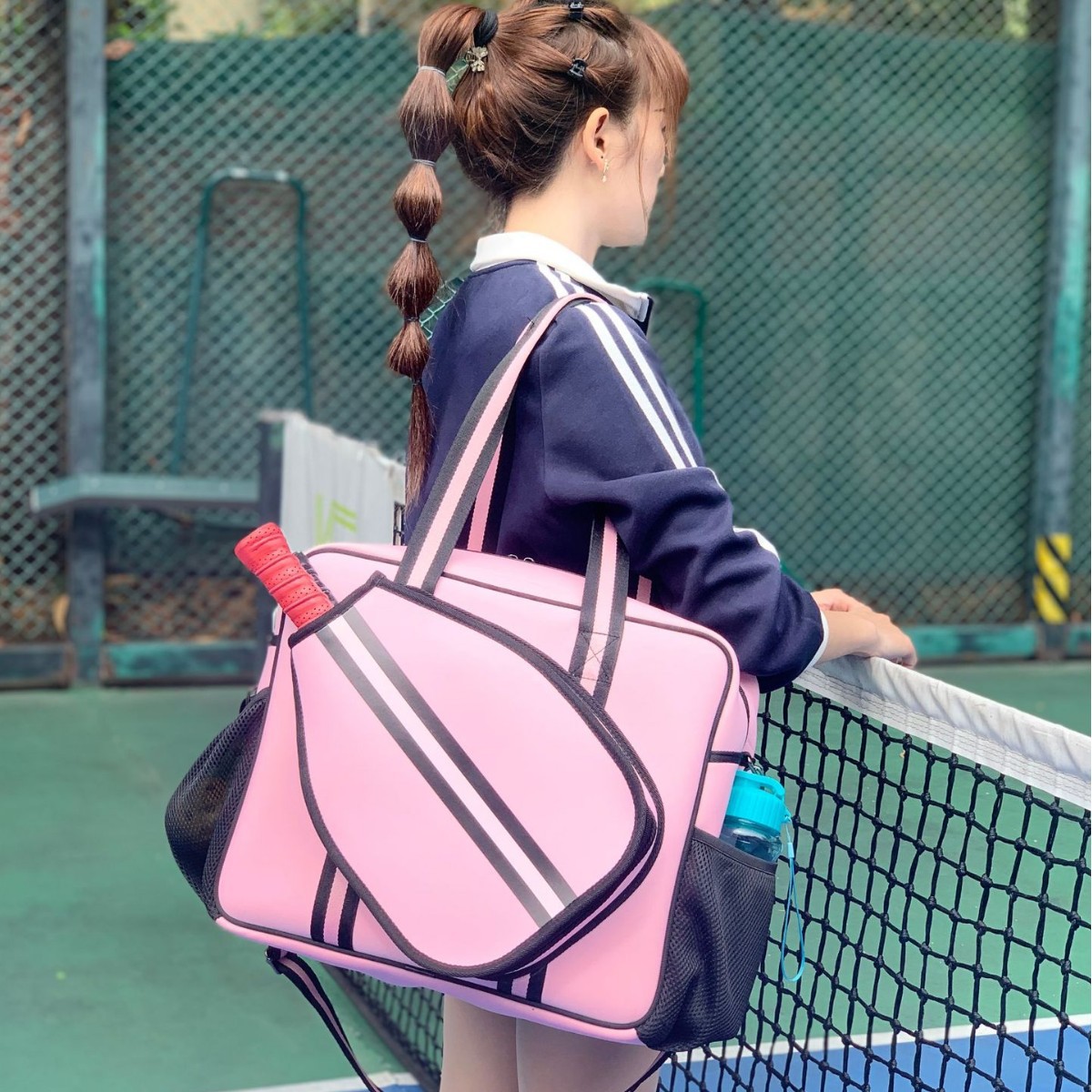 In stock portable shoulder bag diving badminton bag outdoor crossbody pick racket bag large capacity tennis bag
