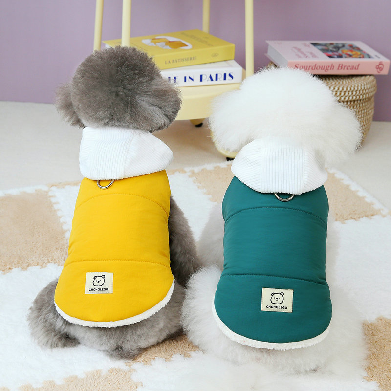 Pet Clothing Dog Clothing Autumn and Winter Clothing Teddy Bixiong VIP Cat Pet Clothing Traction 24 New Style Cotton Clothes