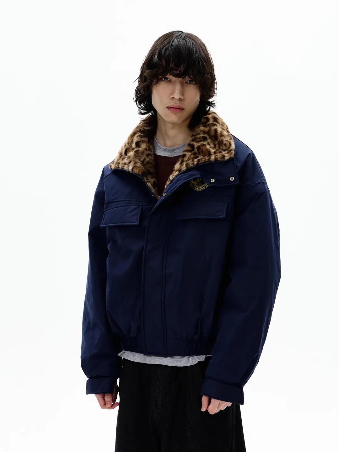 Tailang's store, winter American retro thick leopard print cotton jacket, men's high-end sense, cool and trendy brand jacket, couple