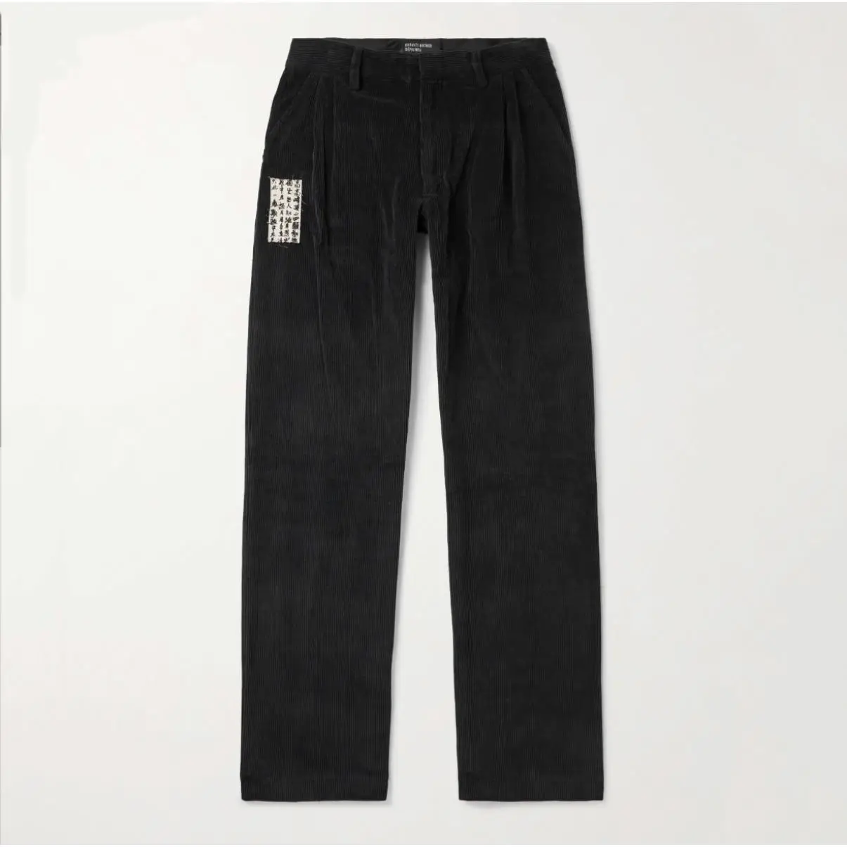 {In Stock}Erd25Fw Melancholy Rich Second Generation Corduroy Poetry Patch Straight Casual Straight Washed Trousers