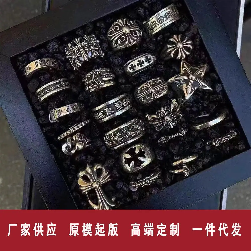 克罗/戒指十字架男女白铜情侣饰品中性风夸张永恒墓葬指环ins潮Whats+852 57714348
