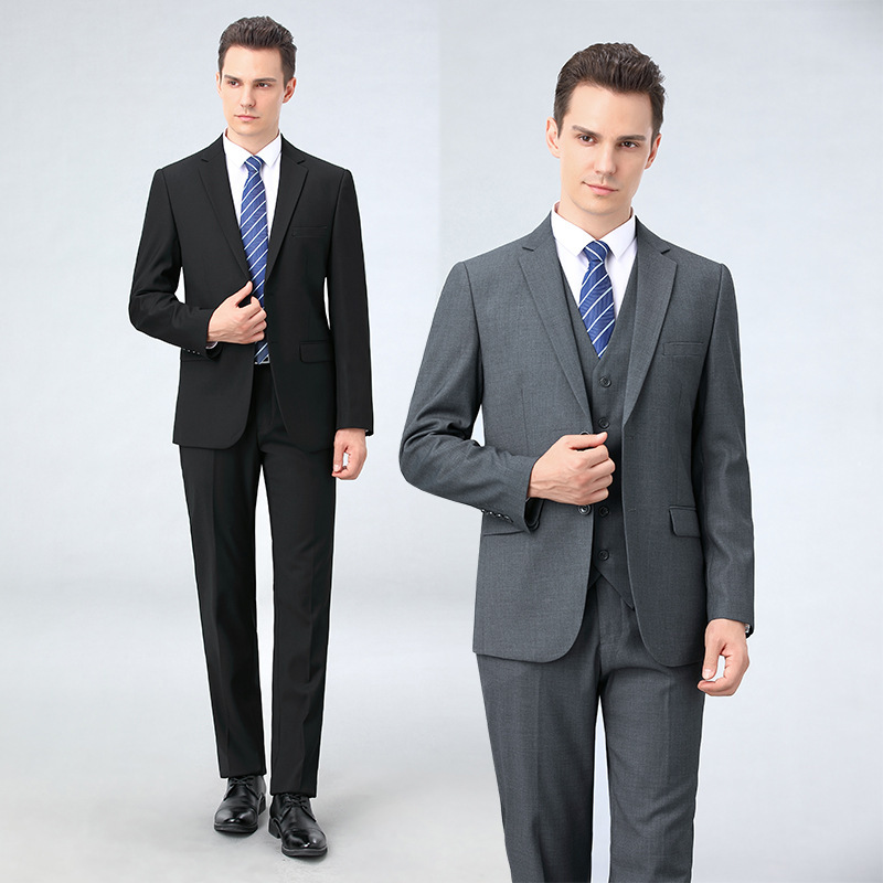 Brand advanced suit suit men's professional formal wear business two-piece suit bridegroom plus size vest three-piece suit