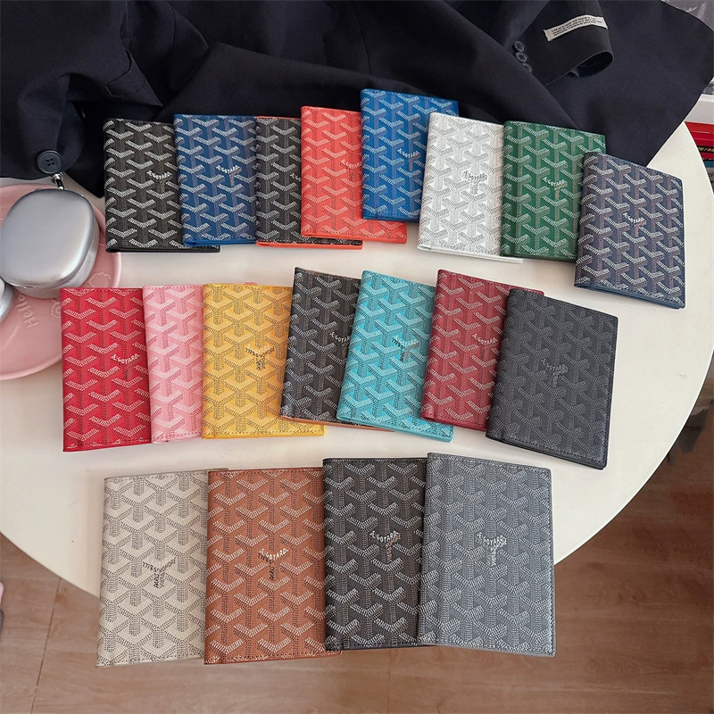 Trendy flip dog teeth men's and women's identification leather card sleeve storage card bag card clip mini multi slot passport change