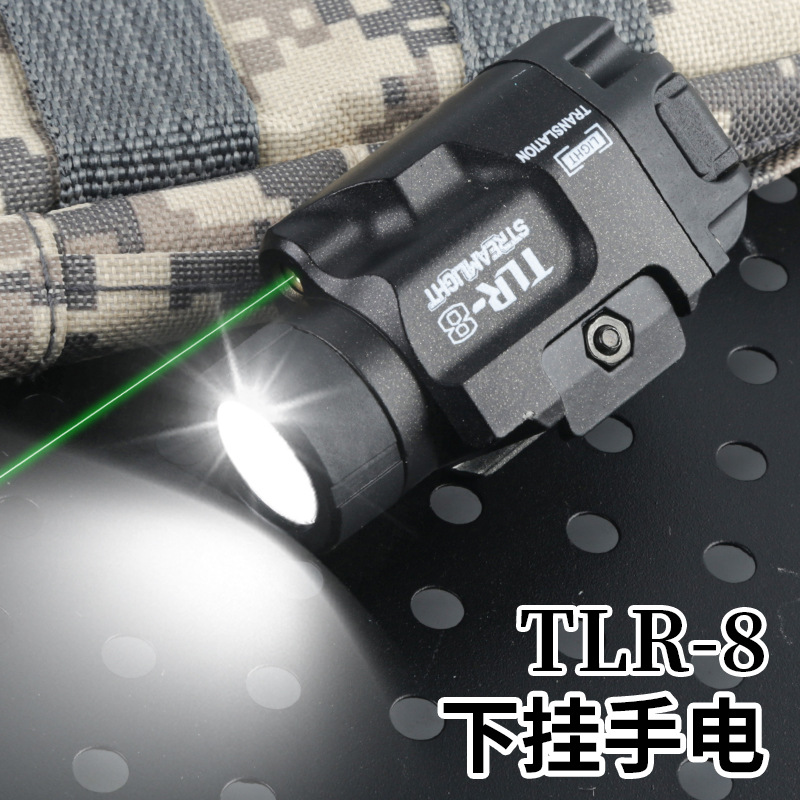 Tlr-8 Under-Mount Flashlight Infrared Green Laser Outdoor Indicator Lighting Strobe Constant Light Flashlight