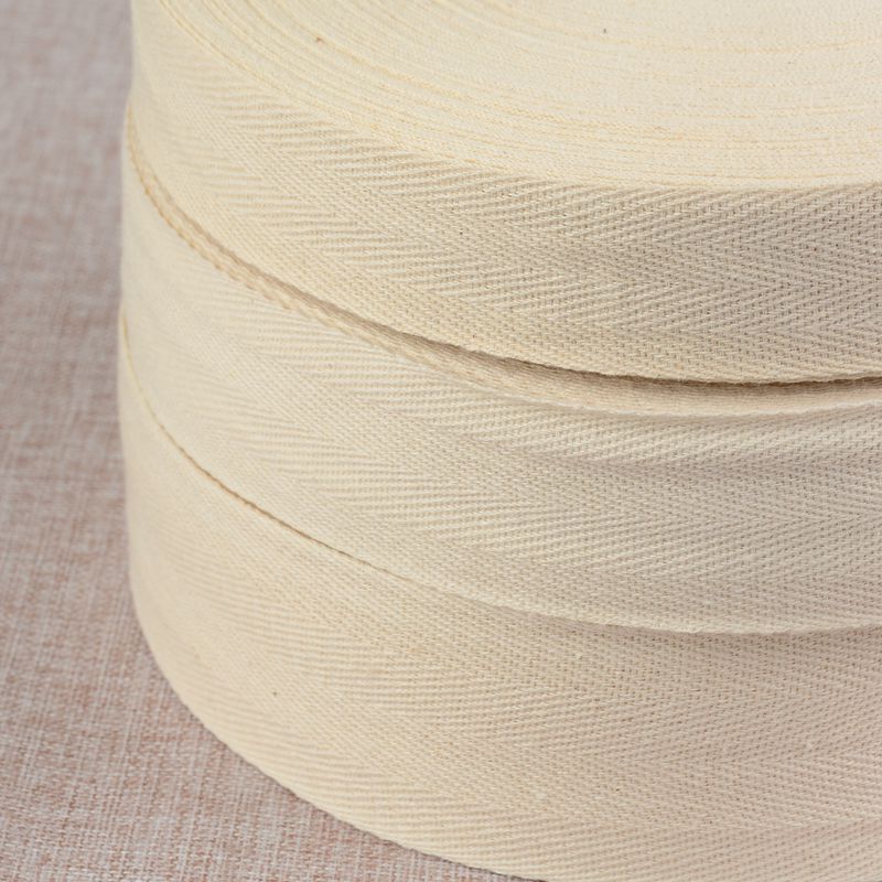 Factory spot cotton twill edging single double herringbone belt clothing webbing multi-specification color herringbone belt