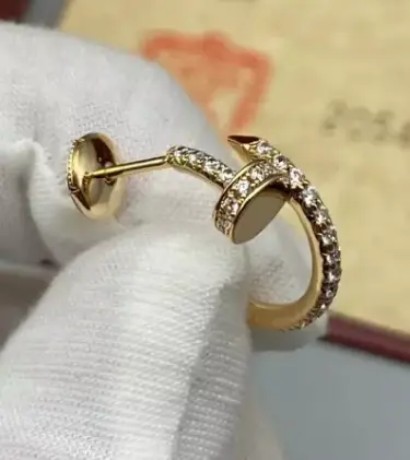 家钉子满钻耳钉 18K V金工艺cnc镀金不掉色网红热门款式最高版本G验证