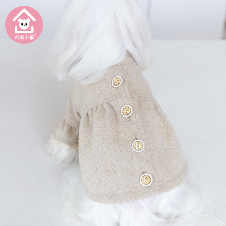 Only pet town autumn and winter embossed cloth coat skirt pet clothes cat and dog clothing pet clothing teddy manufacturers
