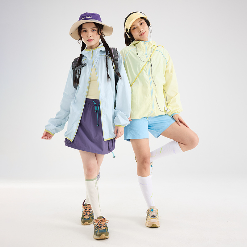 Diyu Shenlong Couple Sun Protection Clothing Upf50+ Student Trendy Brand Hooded Thin New Color Matching Skin Clothing Sun Protection Clothing