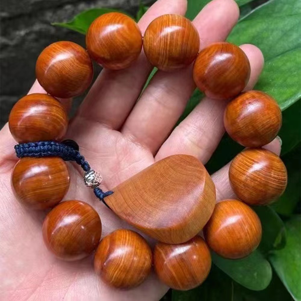 Authentic Flawless Black Oil Aged Taihang Thuja Single Circle Bracelet Buddha Beads Cultural Toys Factory Direct Sales Dropshipping