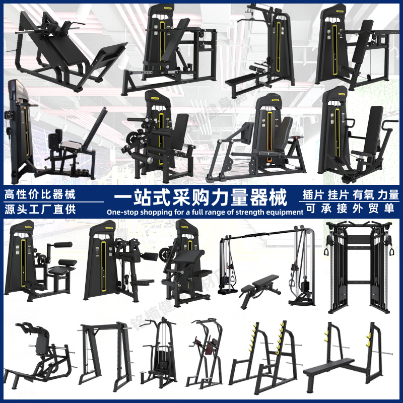 Customized commercial full set of strength fitness equipment size bird squat frame hip bridge gym comprehensive training equipment