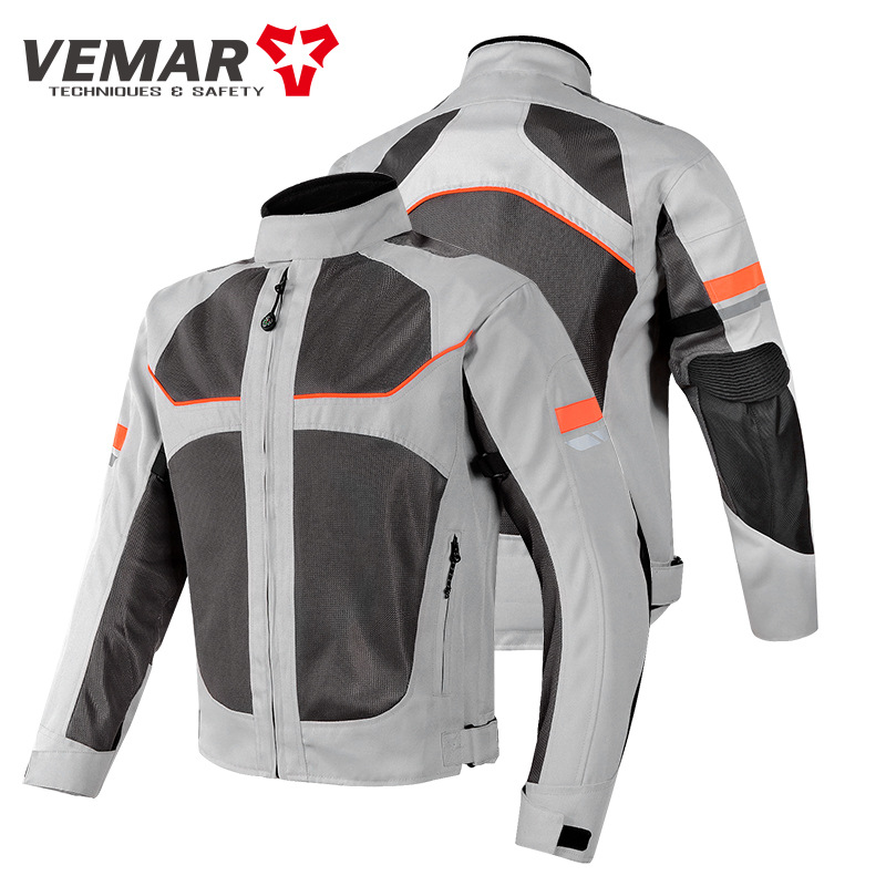 Motorcycle Riding Suit Summer Anti-fall Suit for Men and Women Reflective Mesh Breathable Bike Suit Four Seasons Jacket Racing Suit