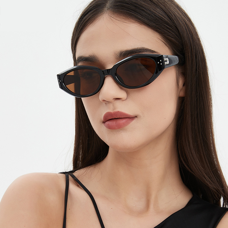2025 New Retro Gm Sunglasses Cat-Eye Women's Small Face High-End Anti-Uv Sunglasses for Square and Round Faces