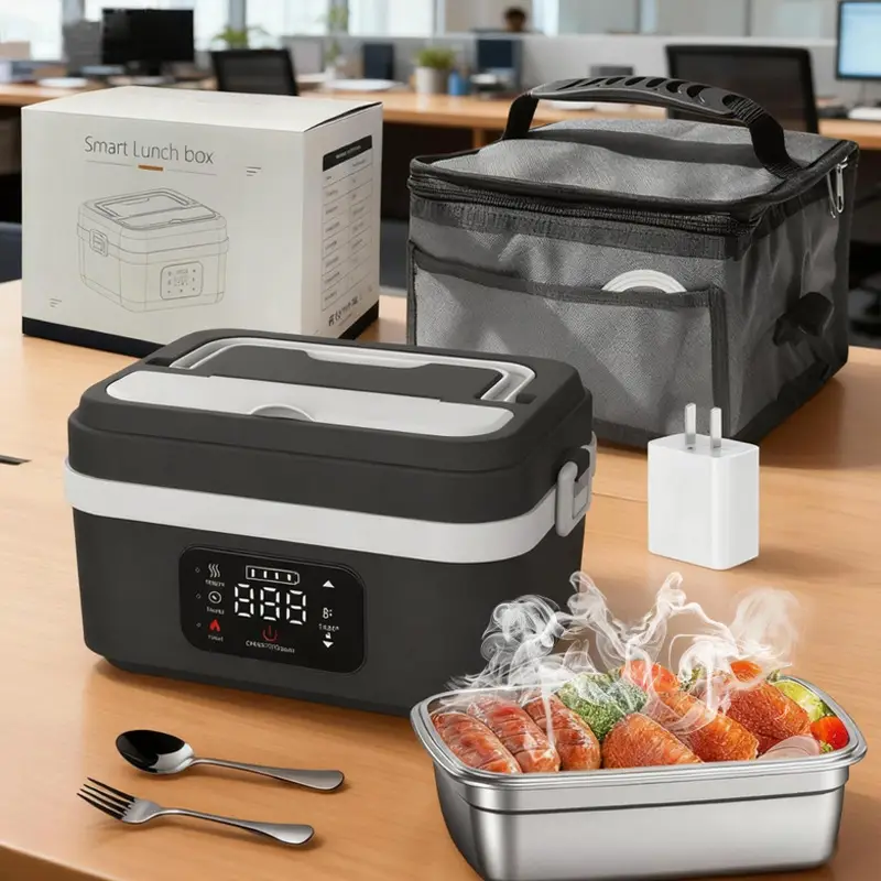 Outdoor Camping Electric Heating Lunch Box Thermal Insulation Rechargeable Office Timed Large Capacity Smart Student Thermal Insulation Lunch Box