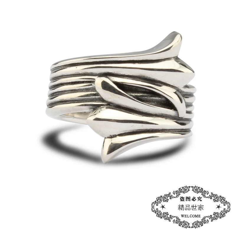ROCK HEARTS Ring Ring Quan Zhilong Cai Xukun Internet Celebrity Same Style S925 Pure Silver INS Super Hot Versatile