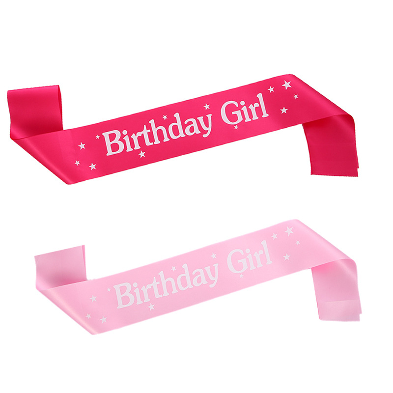 Factory direct birthday party birthday girl shoulder belt etiquette belt European and American explosion birthday girl belt