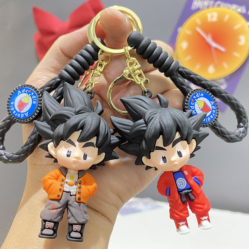 Cross-border Cartoon New Dragon Ball Silicone Doll Monkey King Keychain Pendant Cartoon Characters Hanging Gifts