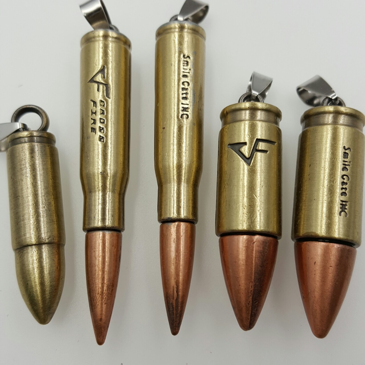 Stainless Steel Bullet Necklace Game Surrounding Bullet Couple Cross Pendant Dog Tooth Spike Men's Necklace Wholesale