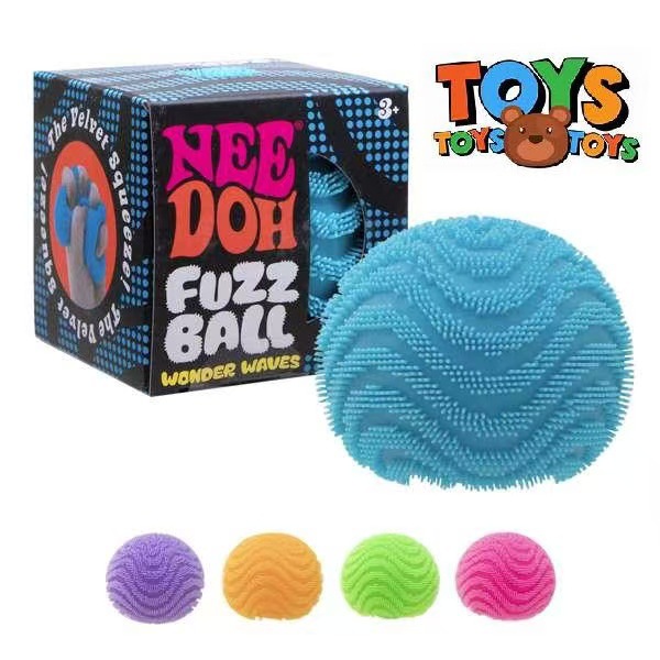 Fluffy Ball Squishy Toy Slow Rebound Stress Relief Toy Cross-Border Needoh Hot-Selling Product Wave-Patterned Fluffy Ball Flour Foto QC da 1688 su Qualit.ly
