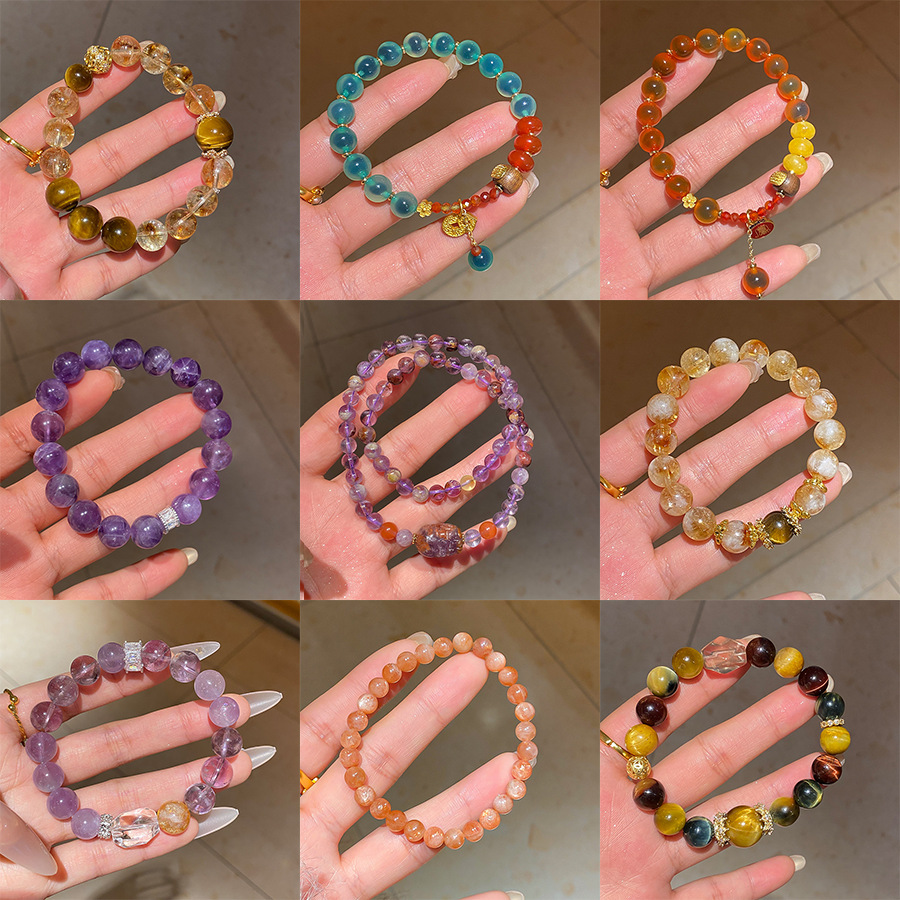 New Chinese agate pearl amethyst jade bracelet women's high goods bracelet light luxury high sense temperament jewelry wholesale