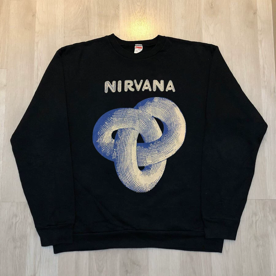Nirvana Band American Vintage Trendy Hip-Hop High Street Oversize Loose Sweatshirt Men's Large Size