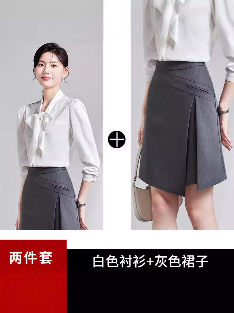 Qigu Niang 2024 Spring and Autumn New Korean Women's All-match Shirt Long Sleeve Base White Shirt suit Chiffon Shirt