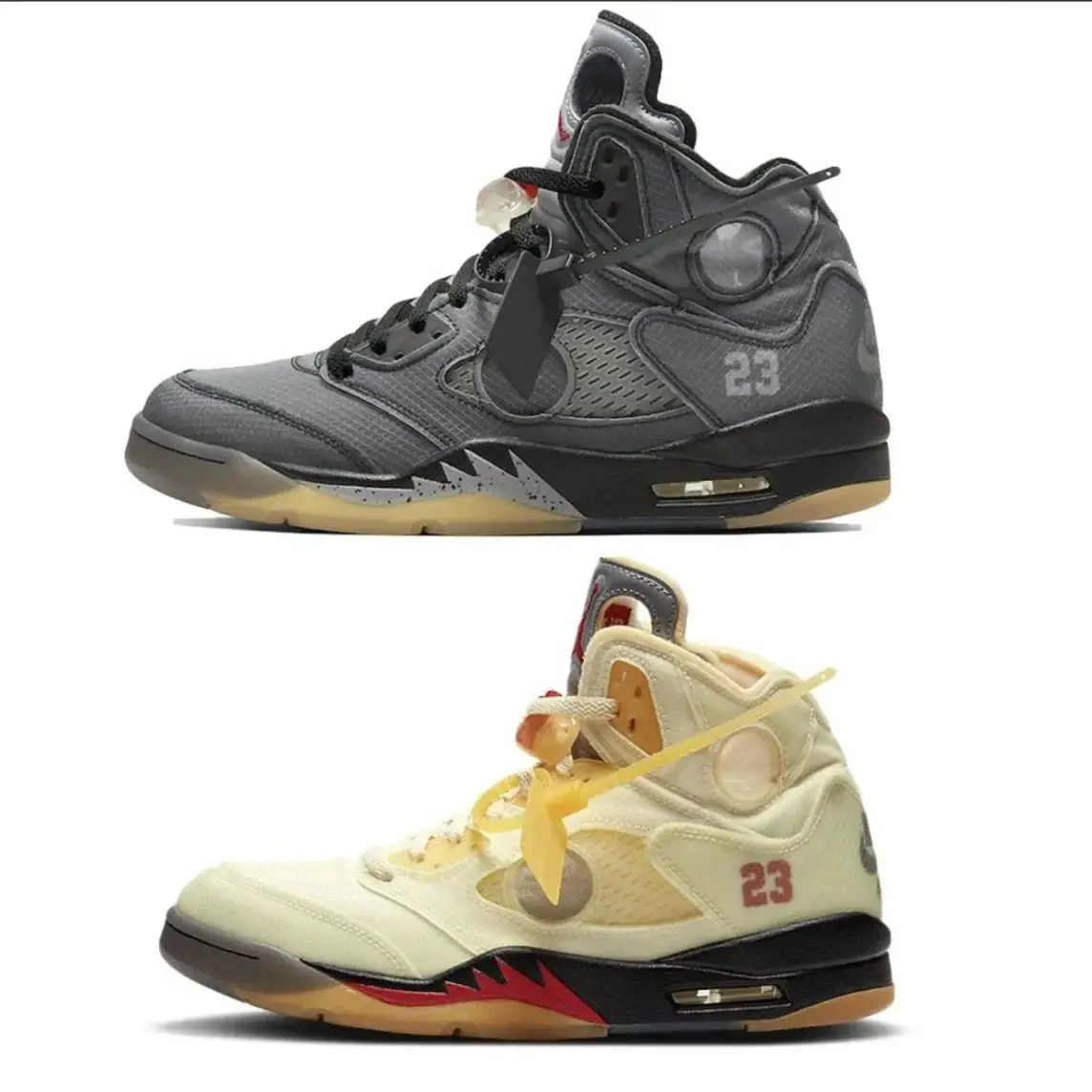 OG 5 Black Cicada Wing White Sail Casual Sports Joker Basketball Performance Shoes