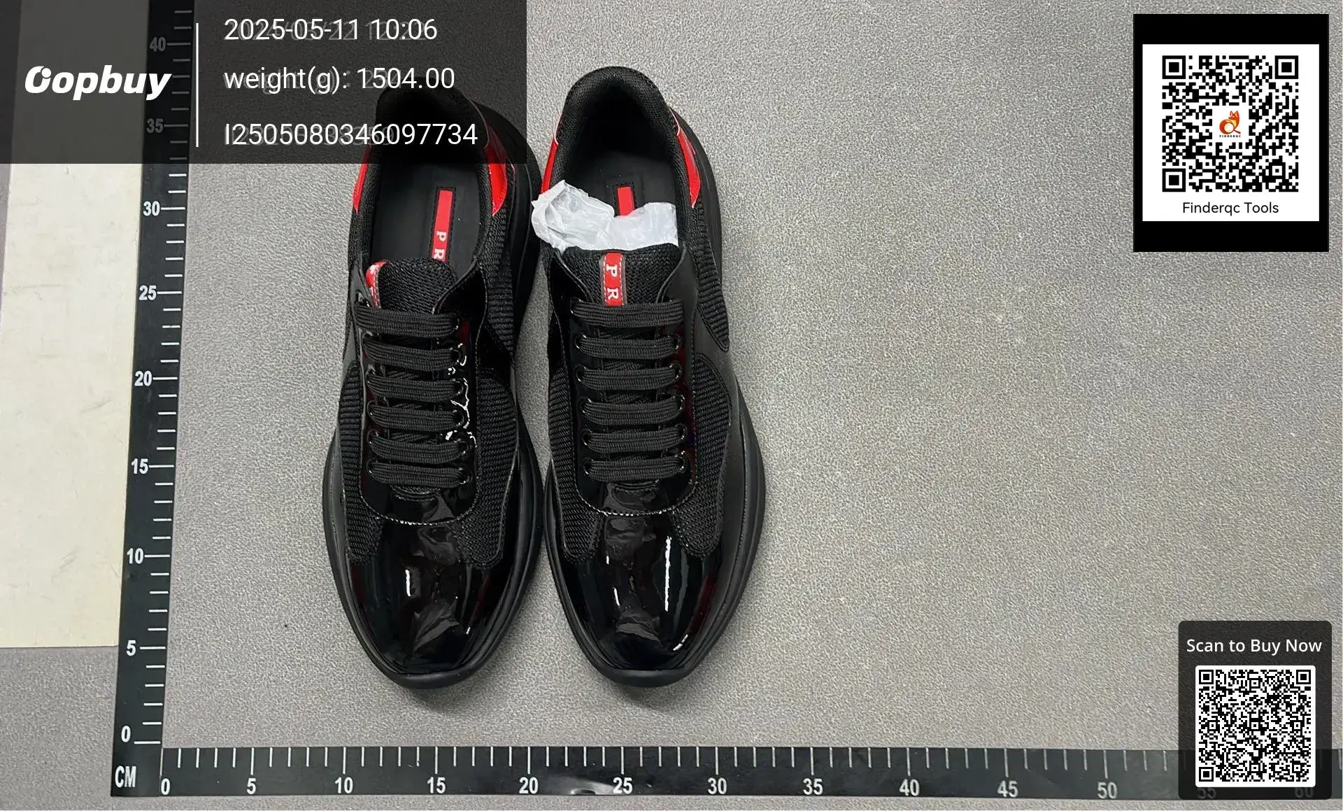 Prada Black Patent Leather Sneakers