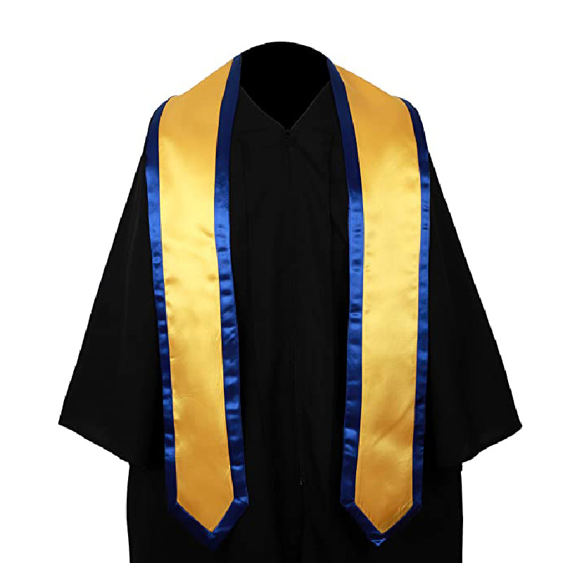 Factory Outlet Satin Graduation Shawl Honorary Shawl Etiquette Ribbon Academic Clothing Shawl Scarf Logo