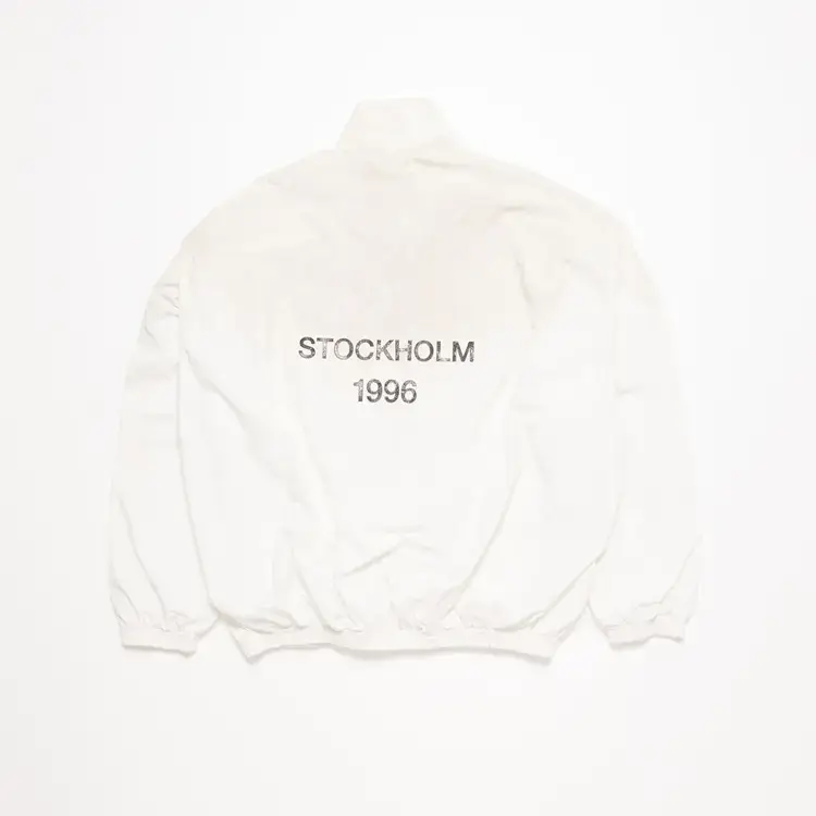 Distressed Letter Print Jacket Windbreaker Jacket 3396