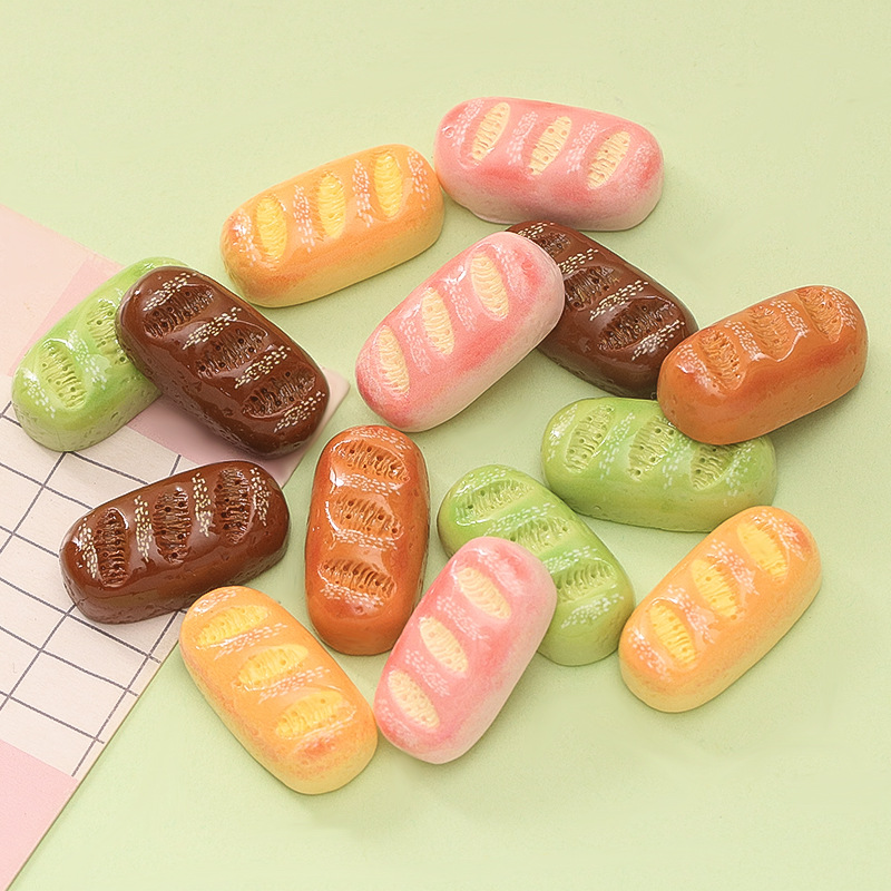 Live Broadcast Artificial Food Toy Long Bread DIY Cream Glue Kidsren's Toys Trendy Patch Refrigerator Magnet Resin Jewelry