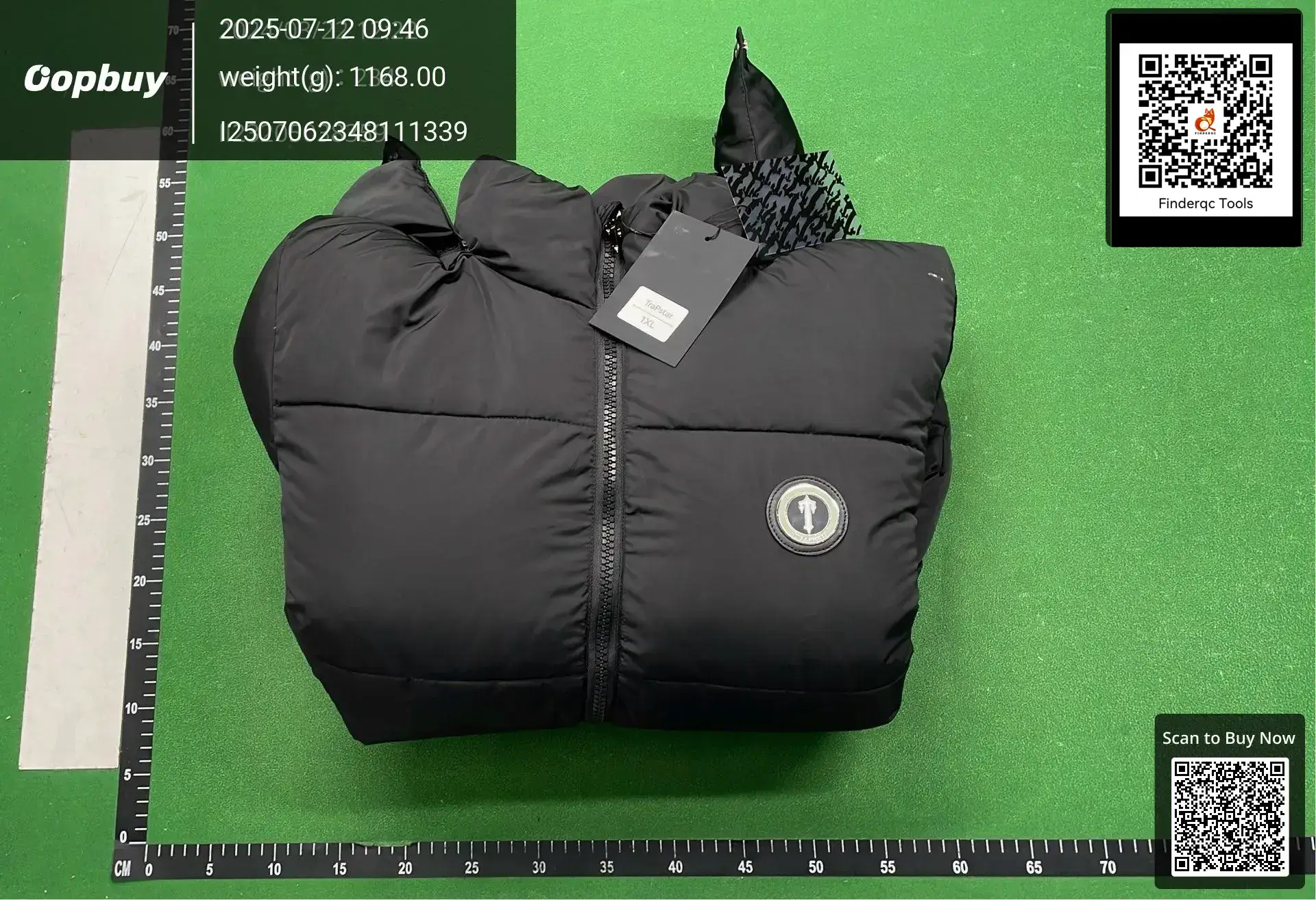 Trapstar Black Padded Hooded Jacket
