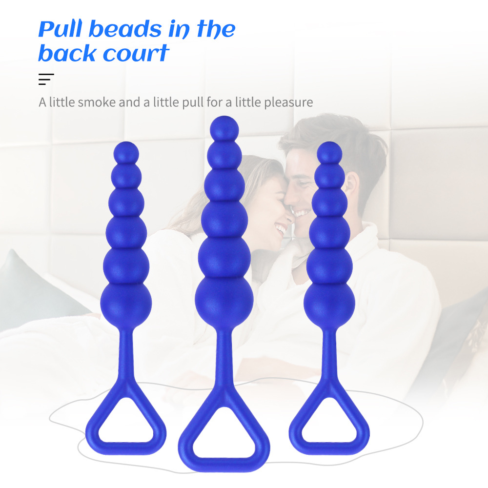 Amazon Cross-Border Silicone Long Anal Plug Supplies Props Backcourt Stimulation Sm Sex Props Adult Toys