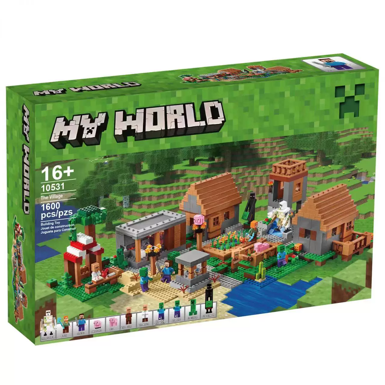 Chinese Building Blocks 21128 Minecraft Collector's Edition Deluxe Village Farm Minecraft Minifigure Building Block Toy