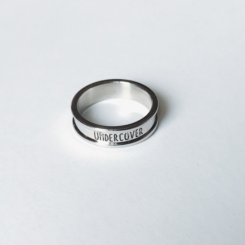 Saz 2024 New Trendy Harajuku Style Silver High-End Letter Index Finger Ring Unisex Ring Tail Ring Jewelry
