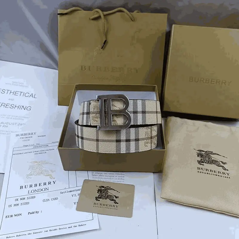 Burberry Reversible Leather Strap Belt