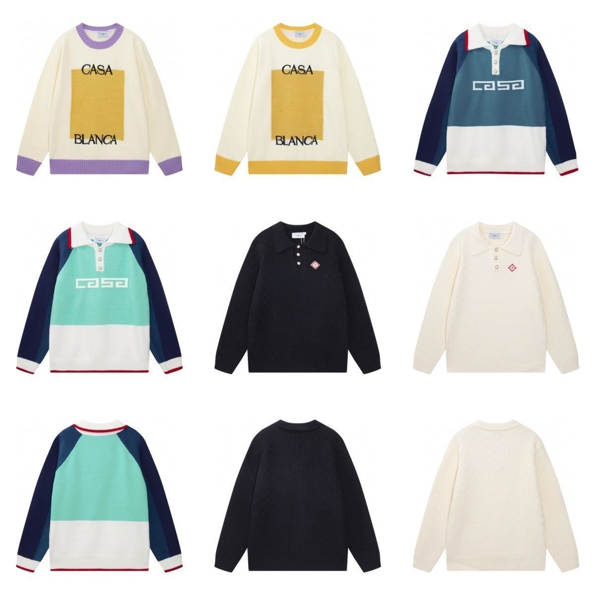 24 Autumn/Winter New Trendy Brand Letter All-Over Logo Crew Neck Knit Sweater Unisex Loose Casual Long Sleeve Top Foto QC de 1688 na Qualit.ly