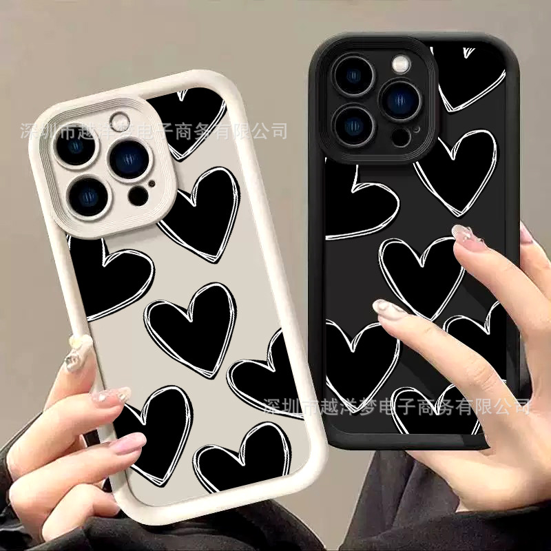 Cross-Border Heart Iphone17Pro Mobile Phone Case 16/15/14/13 Tianyan Ladder 12 Apple 11Xsma